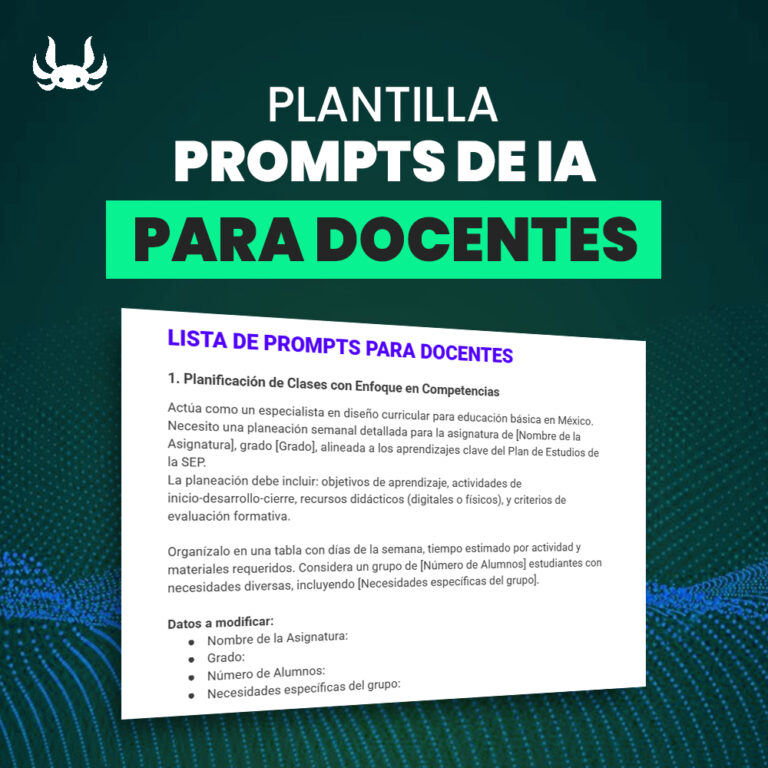 Plantilla: Instrucciones de Inteligencia Artificial para Docentes (Ahorra 70% de tiempo)